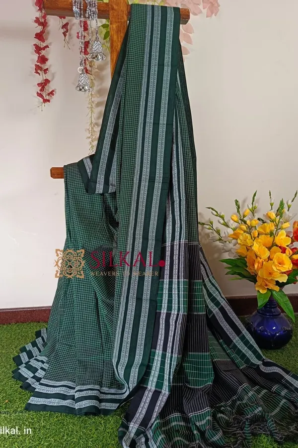 Patteda_Anchu_Pure_Cotton_Handloom_Saree_Saree_Code-_SKL1084