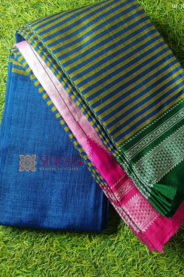 Ilkal_Handloom_Viscose_Cotton_Silk_Chikki_Paras_Border_Saree_Saree_Code-_SKL1028