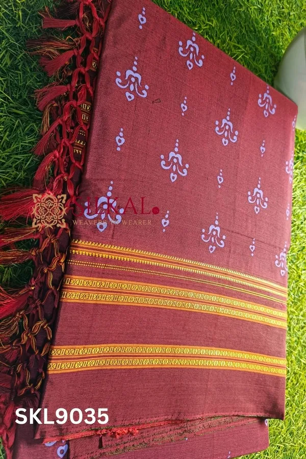 Ilkal_Print_Viscose_Silk_Gayatri_Border_Saree_Saree_Code-_SKL1614