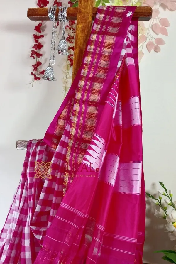 Ilkal_Cotton_Silk_Big_Checks_Saree_Saree_Code-_SKL1010