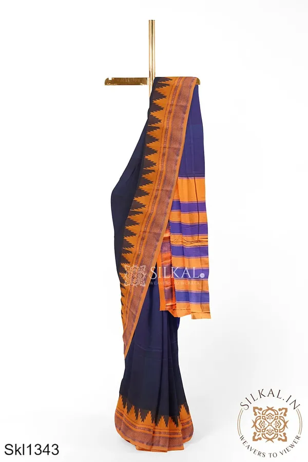 Ilkal_Plain_Temple_Border_Saree_Saree_Code-_SKL1557