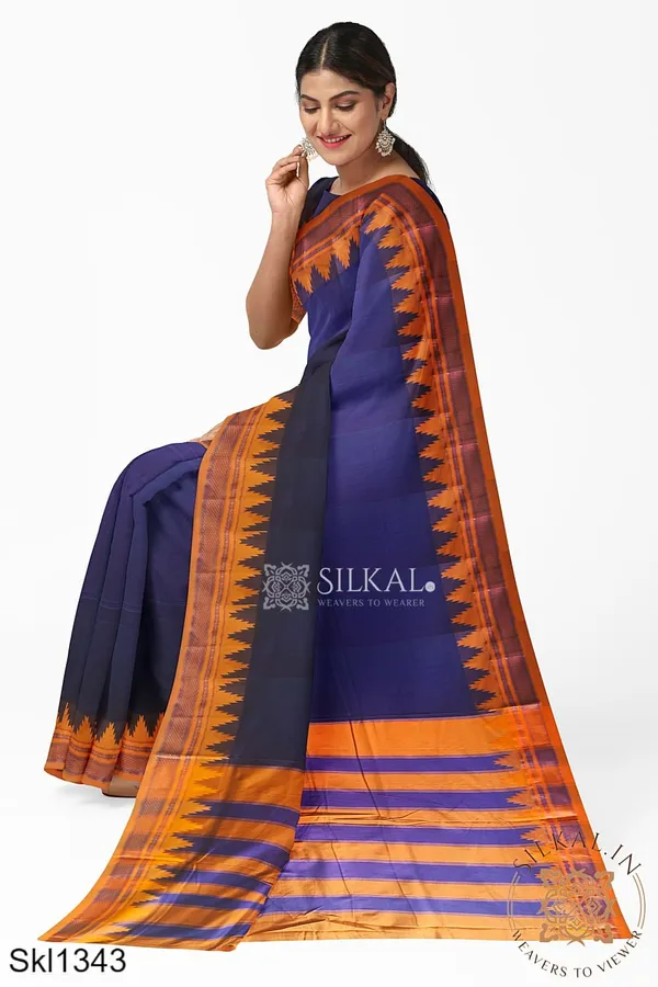 Ilkal_Plain_Temple_Border_Saree_Saree_Code-_SKL1557