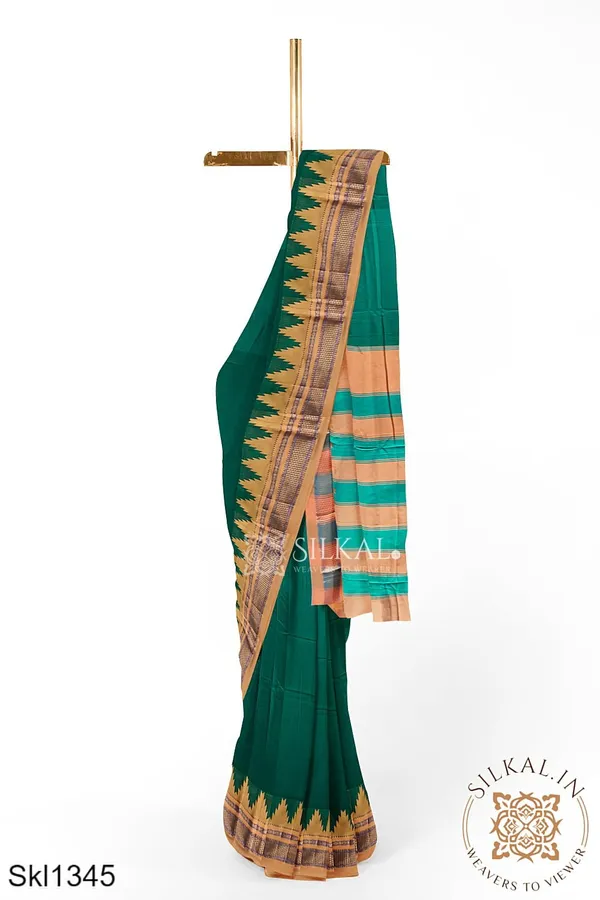 Ilkal_Plain_Temple_Border_Saree_Saree_Code-_SKL1558