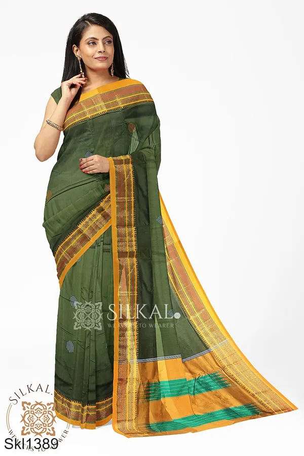 Ilkal_Mercerized_Sonamati_Cotton_Butta_Saree_Saree_Code-_SKL1363