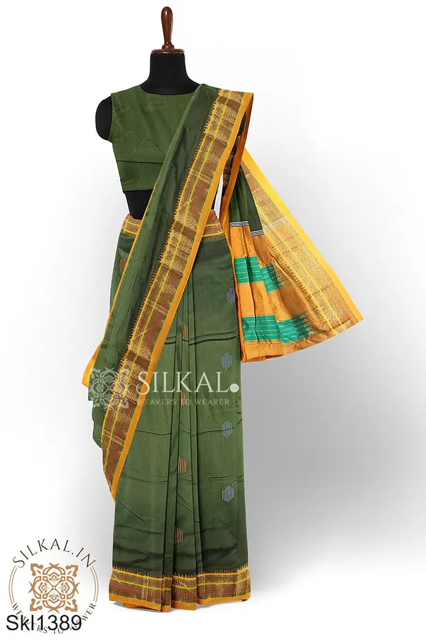 Ilkal_Mercerized_Sonamati_Cotton_Butta_Saree_Saree_Code-_SKL1363