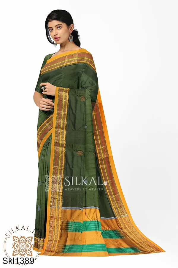 Ilkal_Mercerized_Sonamati_Cotton_Butta_Saree_Saree_Code-_SKL1363