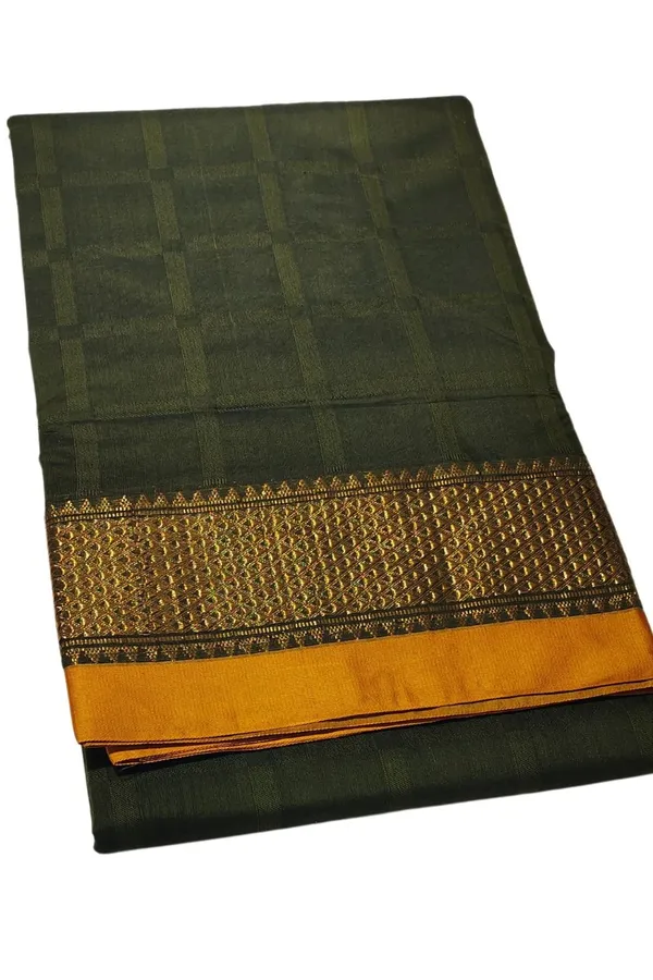 Ilkal_Embossed_With_Mercerized_Cotton_Saree_Saree_Code-_SKL1587