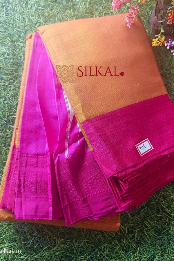 Ilkal_Handloom_Viscose_Silk_Chikki_Paras_Border_Sare_Saree_Code-_SKL1154