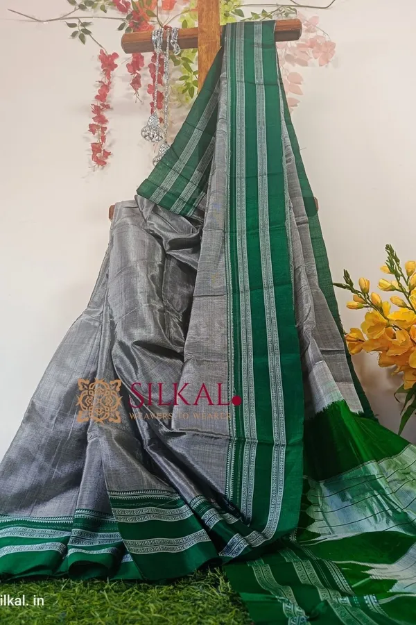 Ilkal_Handloom_Viscose_Silk_Gayatri_Border_Saree_Saree_Code-_SKL1384