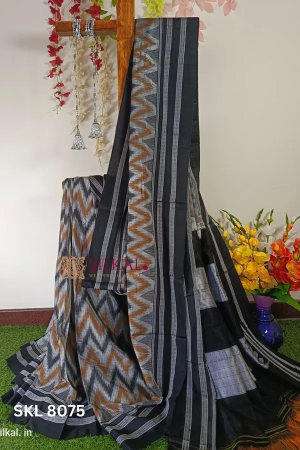 Handloom_Print_Viscose_Silk_Gayatri_Border_Saree_Code-_SKL1354