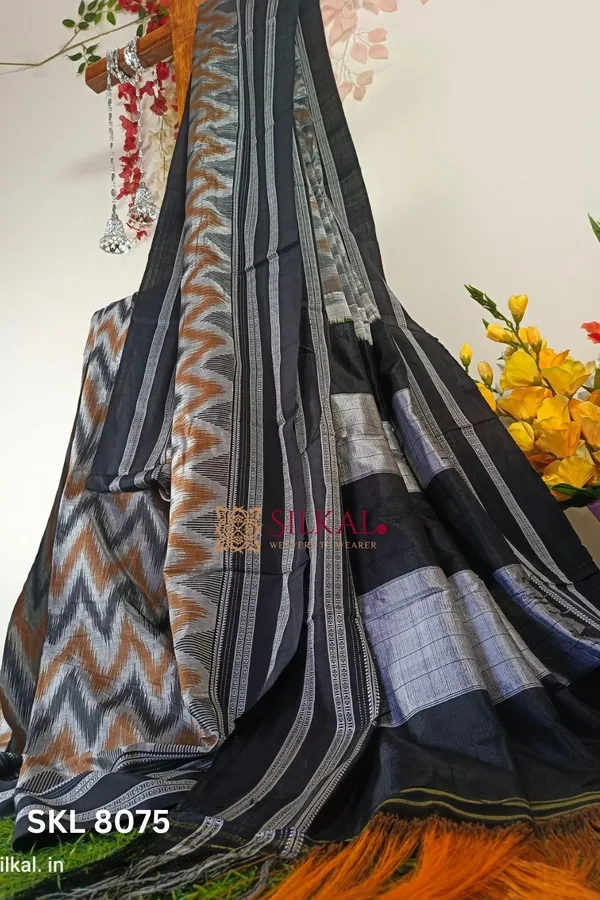 Handloom_Print_Viscose_Silk_Gayatri_Border_Saree_Code-_SKL1354