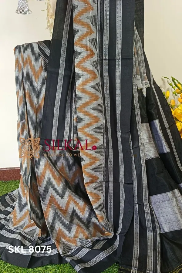Handloom_Print_Viscose_Silk_Gayatri_Border_Saree_Code-_SKL1354