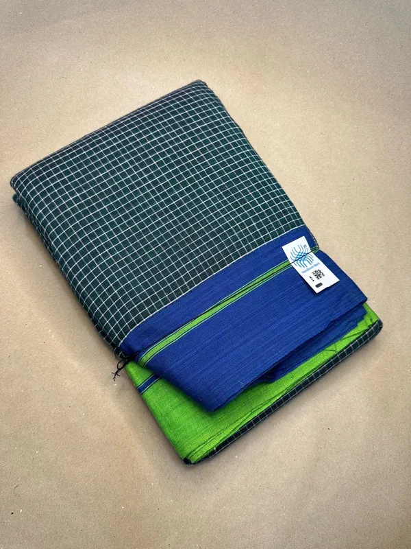 Patteda_Anchu_Pure_Cotton_Handloom_Saree_Saree_Code-_SKL1355