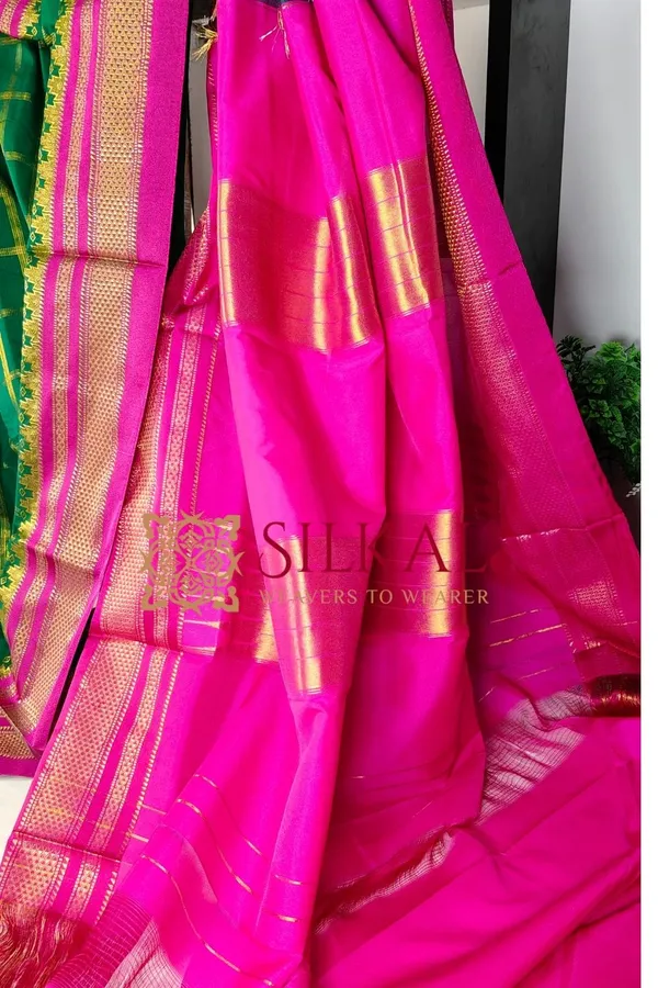 Ilkal_Cotton_Silk_Jarri_Checks_Saree_SKL04146