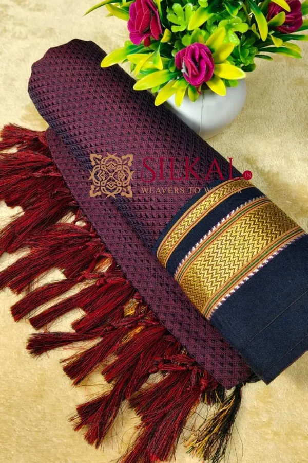 Traditional_khun_Dupatta_With_Tassels_SKLD03916