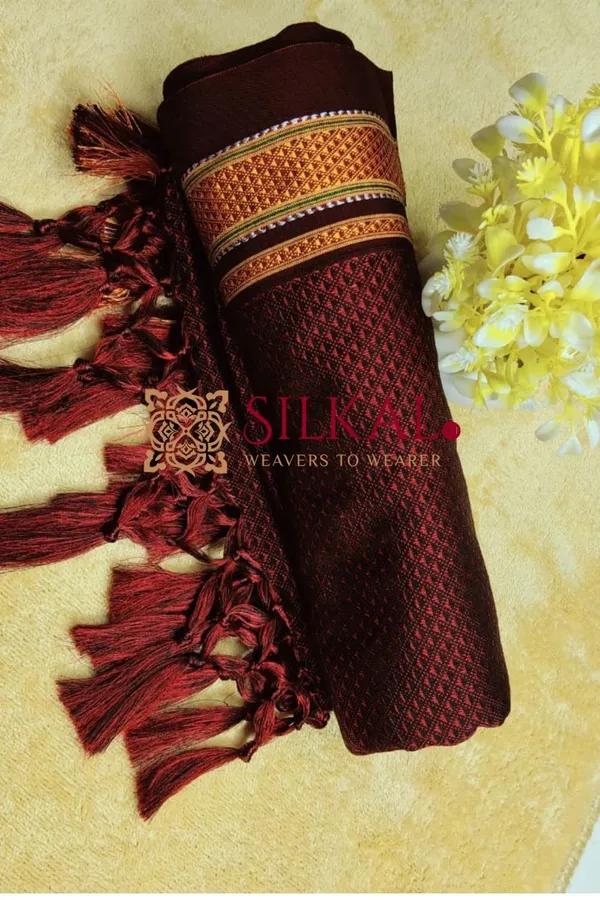 Traditional_khun_Dupatta_With_Tassels_SKLD03917