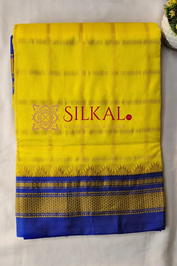 Ilkal_Cotton_Silk_Jarri_Checks_Saree_SKL04149