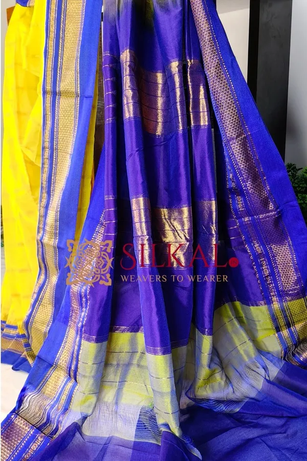 Ilkal_Cotton_Silk_Jarri_Checks_Saree_SKL04149