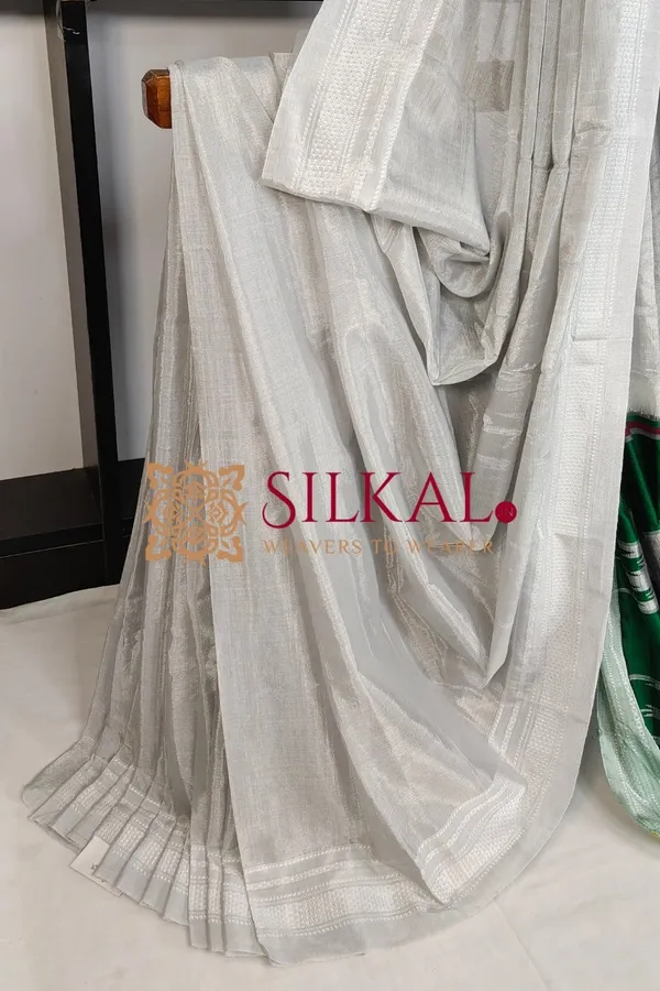 Ilkal_Handloom_Viscose_Silk_Chikki_Paras_Border_Saree_Code-_SKL03831