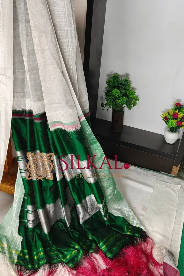 Ilkal_Handloom_Viscose_Silk_Chikki_Paras_Border_Saree_Code-_SKL03831