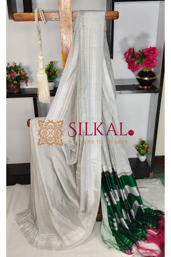 Ilkal_Handloom_Viscose_Silk_Chikki_Paras_Border_Saree_Code-_SKL03831