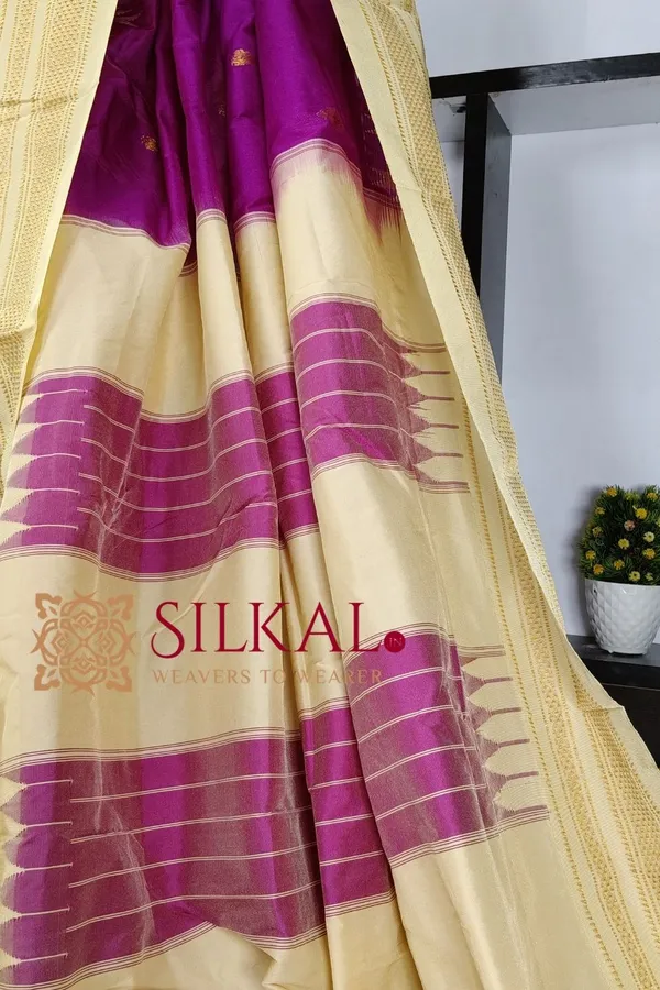 Ilkal_Gadwal_Teple__Butta_Cotton_Silk_Saree_SKL03641
