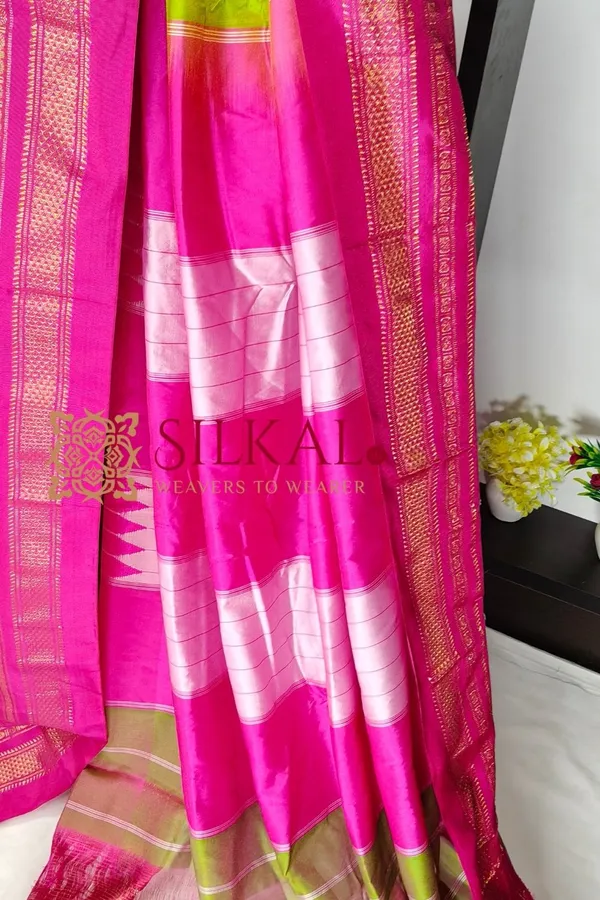Ilkal_Buta_Cotton_Silk_Temple_Saree_SKL03899