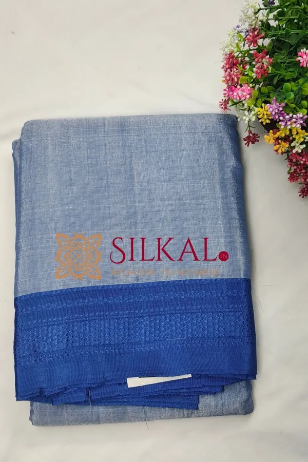 Ilkal_Handloom_Viscose_Silk_Chikki_Paras_Border_Saree_Code-_SKL1602