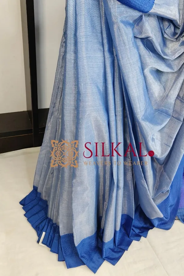 Ilkal_Handloom_Viscose_Silk_Chikki_Paras_Border_Saree_Code-_SKL1602