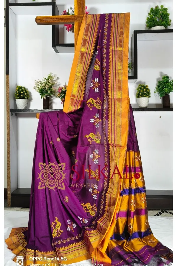 Ilkal_Kasuti_Work_Silk_By_Cotton_Saree_Saree_Code-_SKL1634