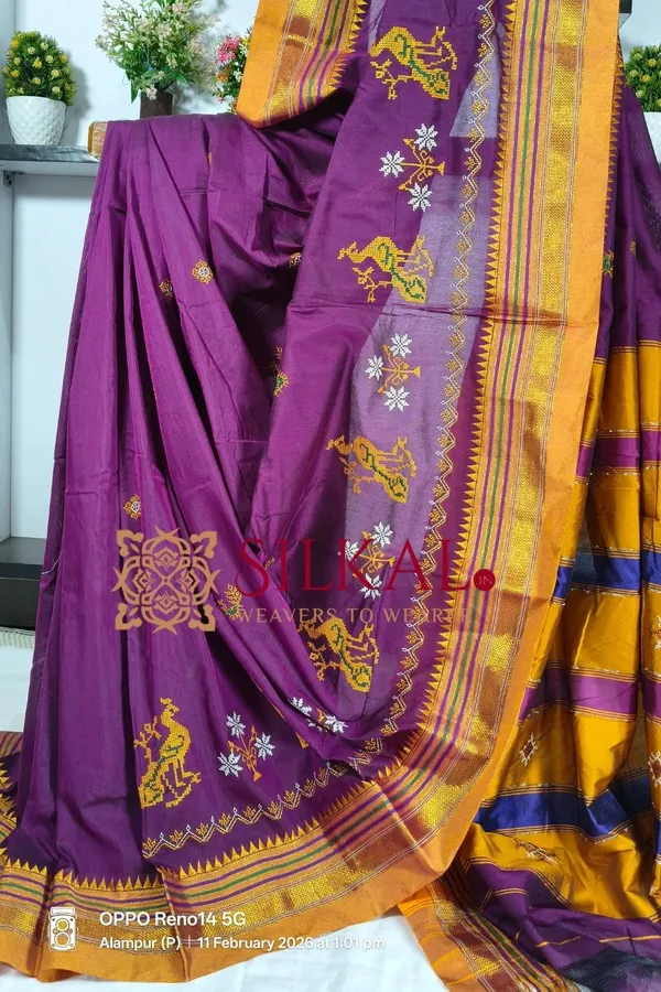 Ilkal_Kasuti_Work_Silk_By_Cotton_Saree_Saree_Code-_SKL1634