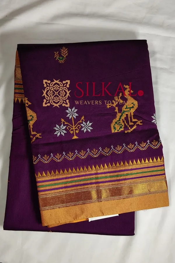 Ilkal_Kasuti_Work_Silk_By_Cotton_Saree_Saree_Code-_SKL1634