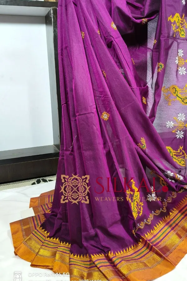 Ilkal_Kasuti_Work_Silk_By_Cotton_Saree_Saree_Code-_SKL1634