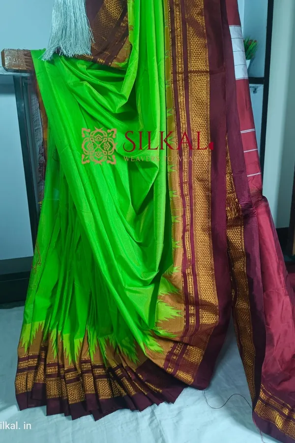 Ilkal_Temple_Saree_Code-_SKL1199
