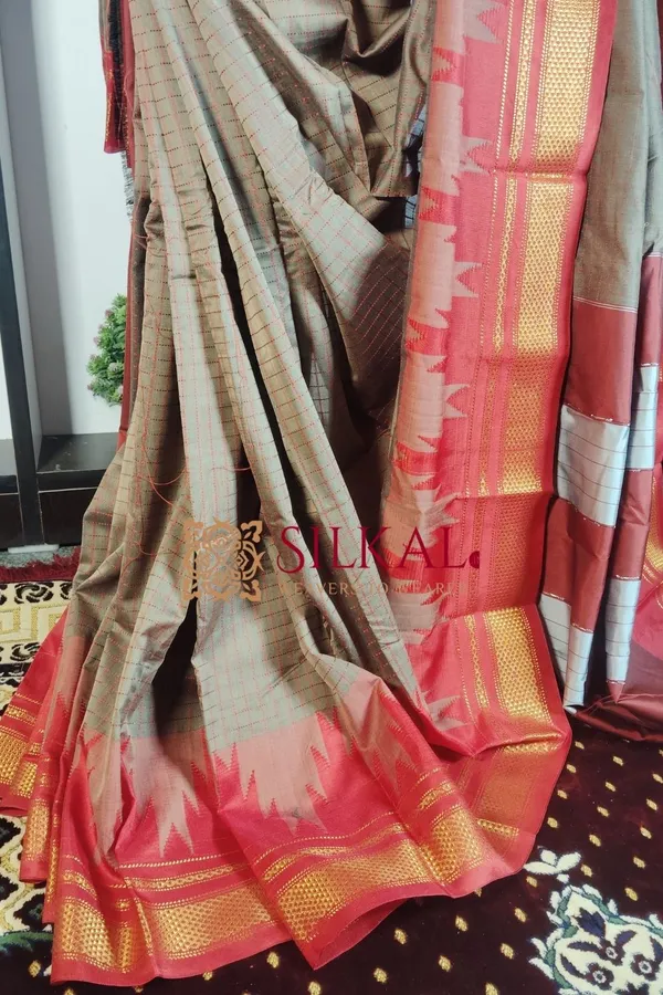 One_Side_Border_Chandarana_Temple_Saree_Code-_SKL1472