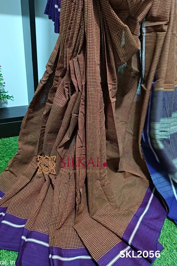 Patteda_Anchu_Pure_Cotton_Handwoven_Saree_Saree_Code-_SKL1226