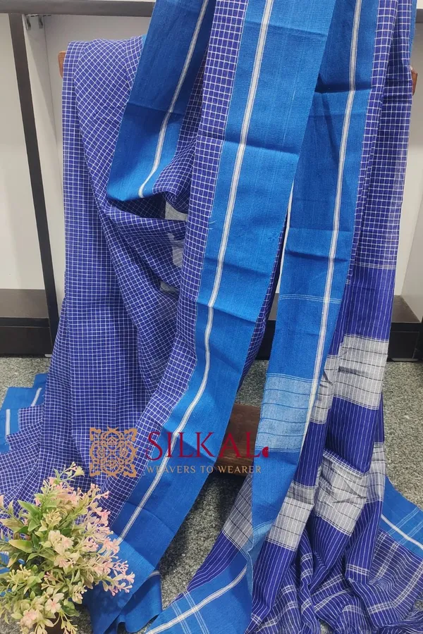 Patteda_Anchu_Pure_Cotton_Handwoven_Saree_Saree_Code-_SKL1023