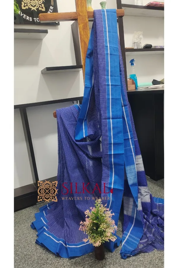 Patteda_Anchu_Pure_Cotton_Handwoven_Saree_Saree_Code-_SKL1023