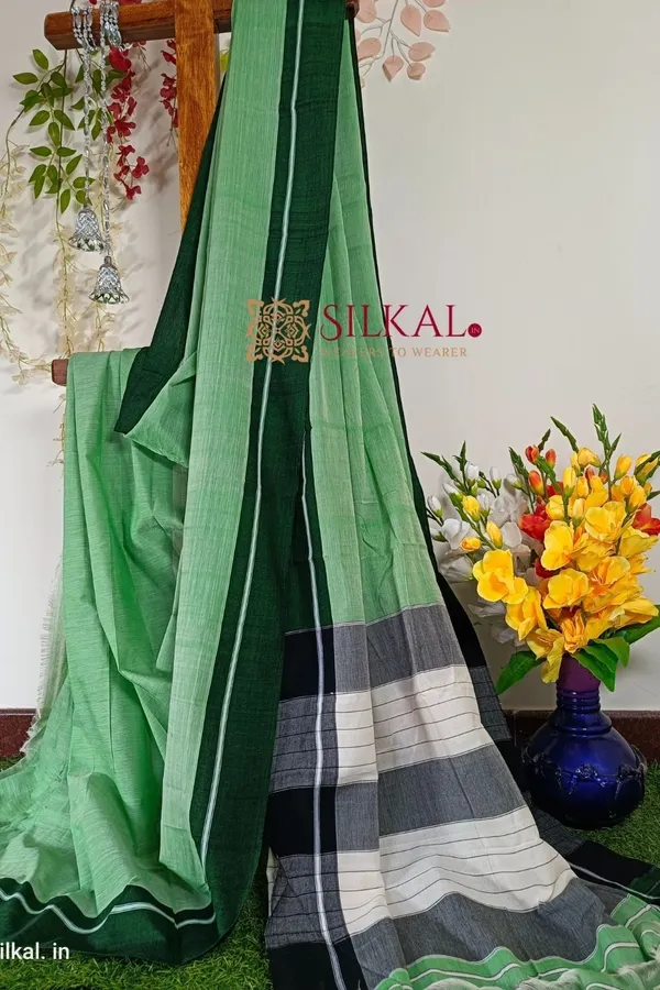 Patteda_Anchu_Pure_Cotton_Handwoven_Saree_Saree_Code-_SKL1158