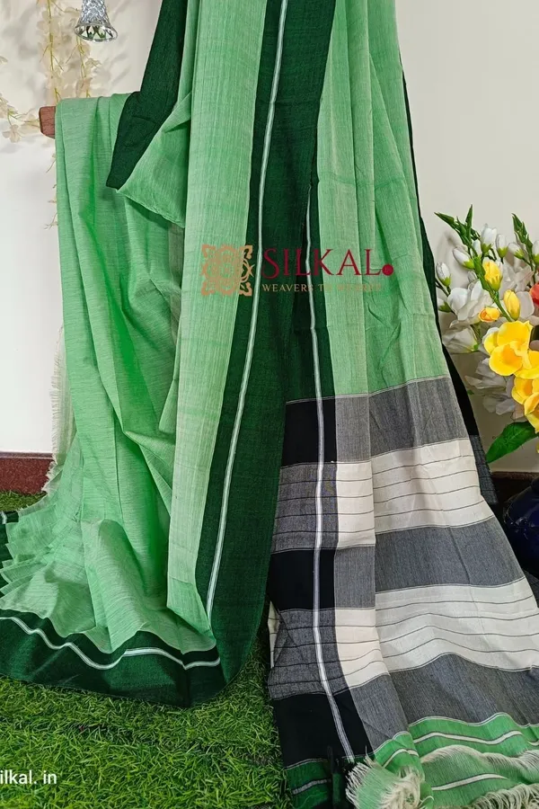 Patteda_Anchu_Pure_Cotton_Handwoven_Saree_Saree_Code-_SKL1158