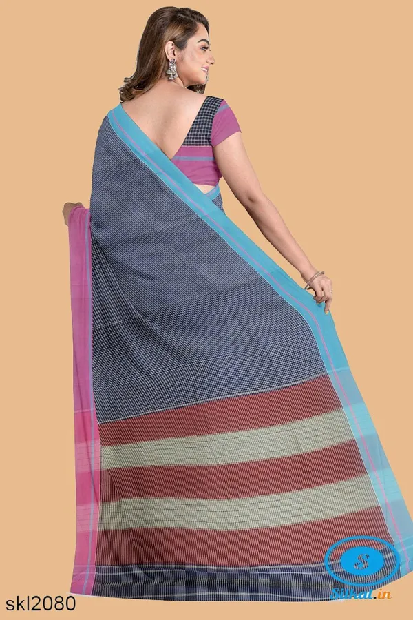 Patteda_Anchu_Pure_Cotton_Handwoven_Saree_Saree_Code-_SKL1506