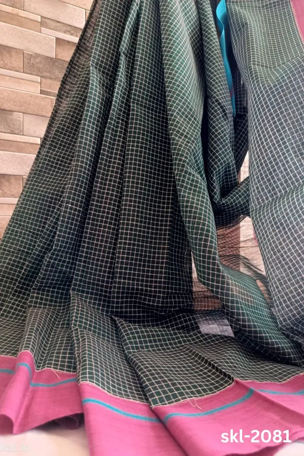 Patteda_Anchu_Pure_Cotton_Ganga_Jamuna_Handwoven_Saree_Saree_Code-_SKL1322