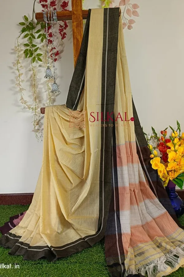 Patteda_Anchu_Pure_Cotton_Handwoven_Saree_Code-_SKL1174