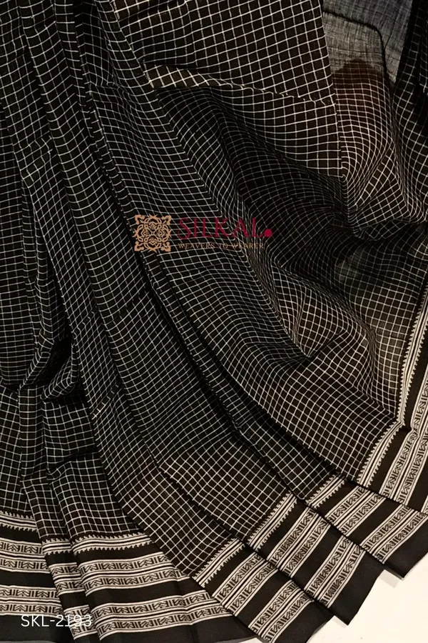 Patteda_Anchu_Pure_Cotton_With_Gaadi_Dhadi_Border_Saree_Saree_Code-_SKL1004