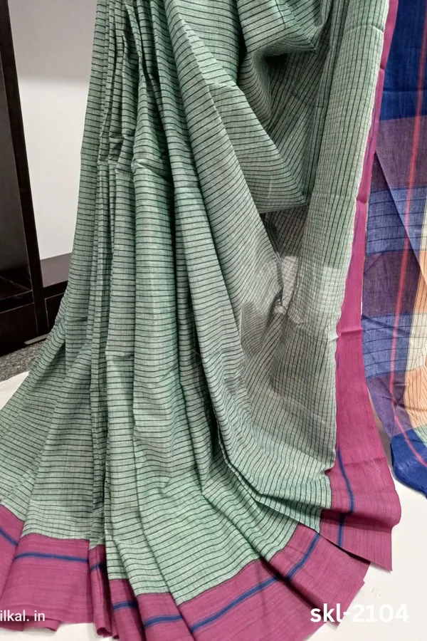 Patteda_Anchu_Pure_Cotton_Handwoven_Saree_Code-_SKL1131