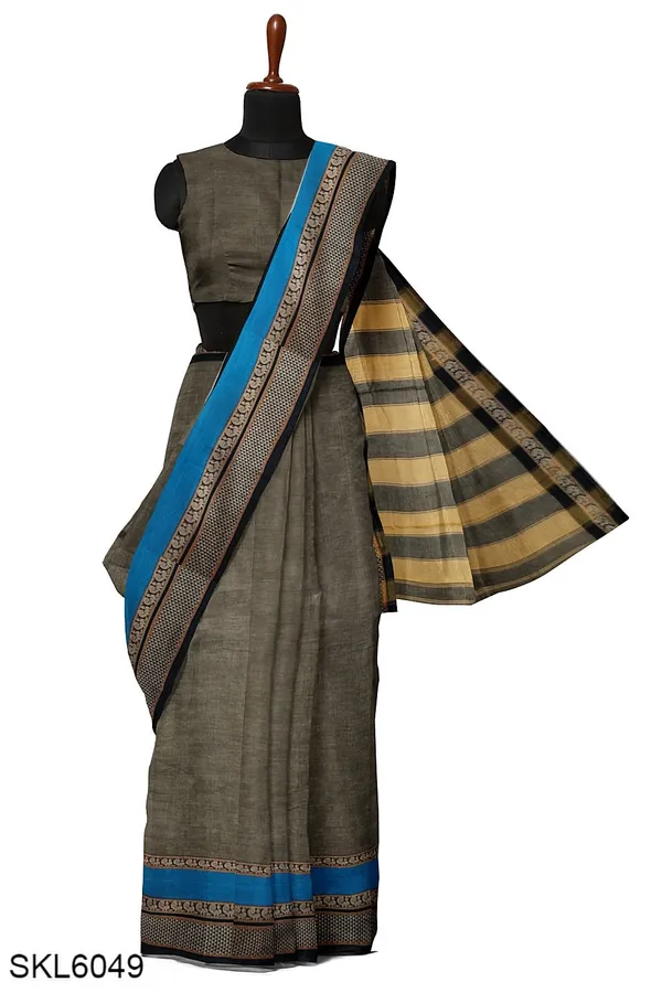 Narayan_Peth_Plain_Cotton_Saree_With_Patti_Pallu_Saree_Code-_SKL1679