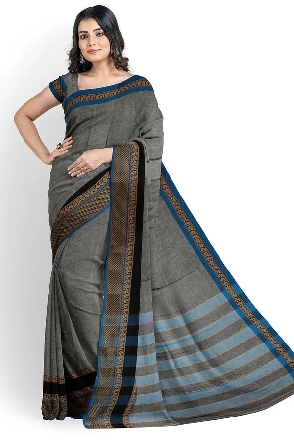 Narayan_Peth_Plain_Cotton_Saree_With_Patti_Pallu_Saree_Code-_SKL1676