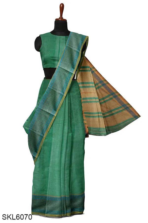 Narayan_Peth_Plain_Cotton_Saree_With_Patti_Pallu_Saree_Code-_SKL1678