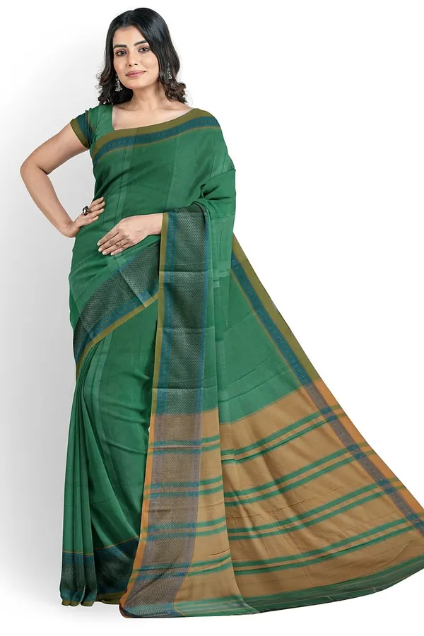 Narayan_Peth_Plain_Cotton_Saree_With_Patti_Pallu_Saree_Code-_SKL1678