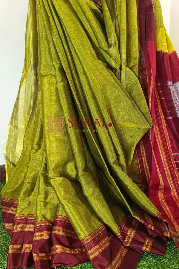 Ilkal_Handloom_Viscose_Cotton_Silk_Special_Gayatri_Border_Saree_Code-_SKL1369